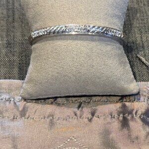 Brighton Silver & Crystal Bangle Bracelet